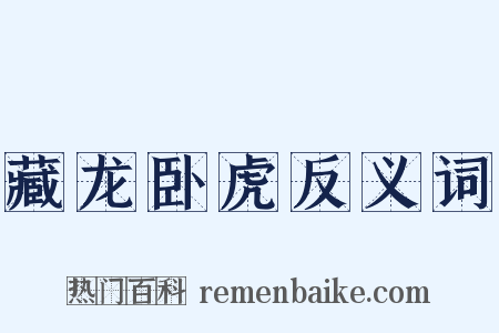 藏龙卧虎反义词是什么意思的图片